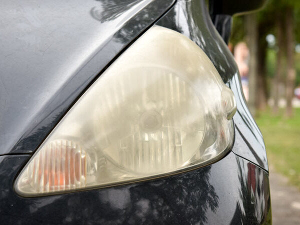 Audi Car Damaged Headlight