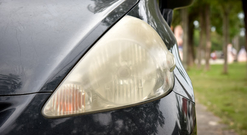 Audi Car Damaged Headlight